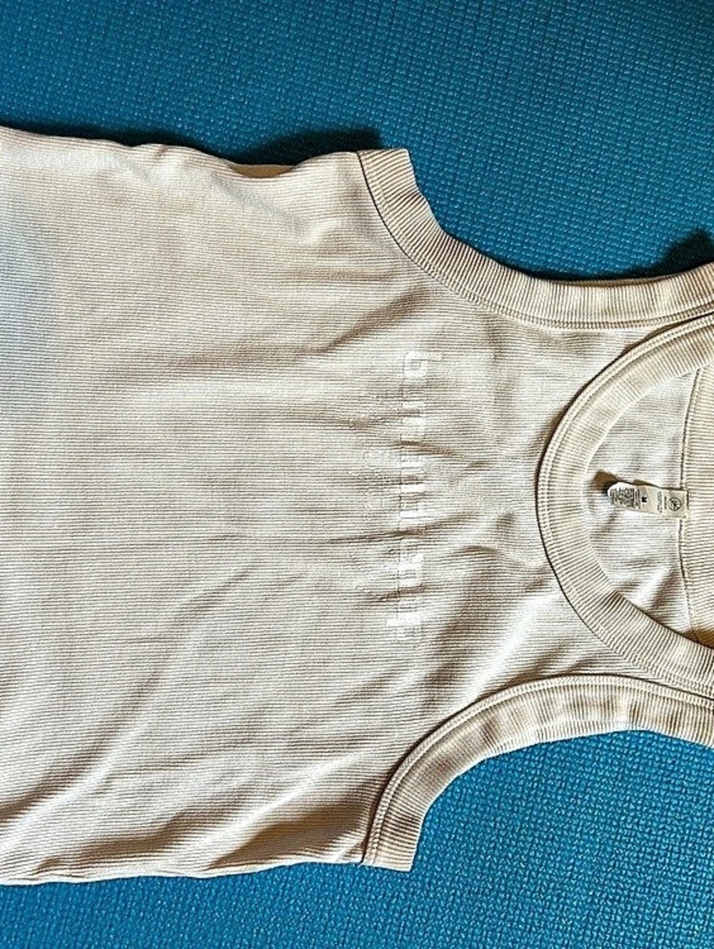 Burn boot camp Ribbed Cream Tank Top